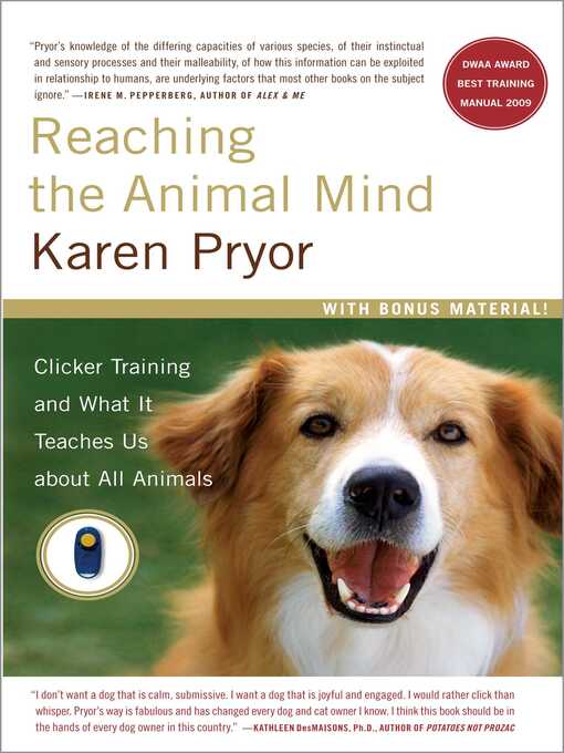 Title details for Reaching the Animal Mind by Karen Pryor - Wait list